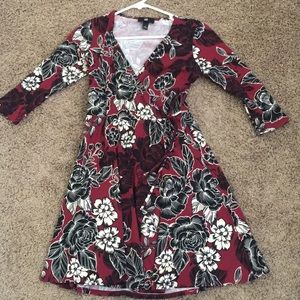 Buttery soft faux wrap dress Xs stretchy